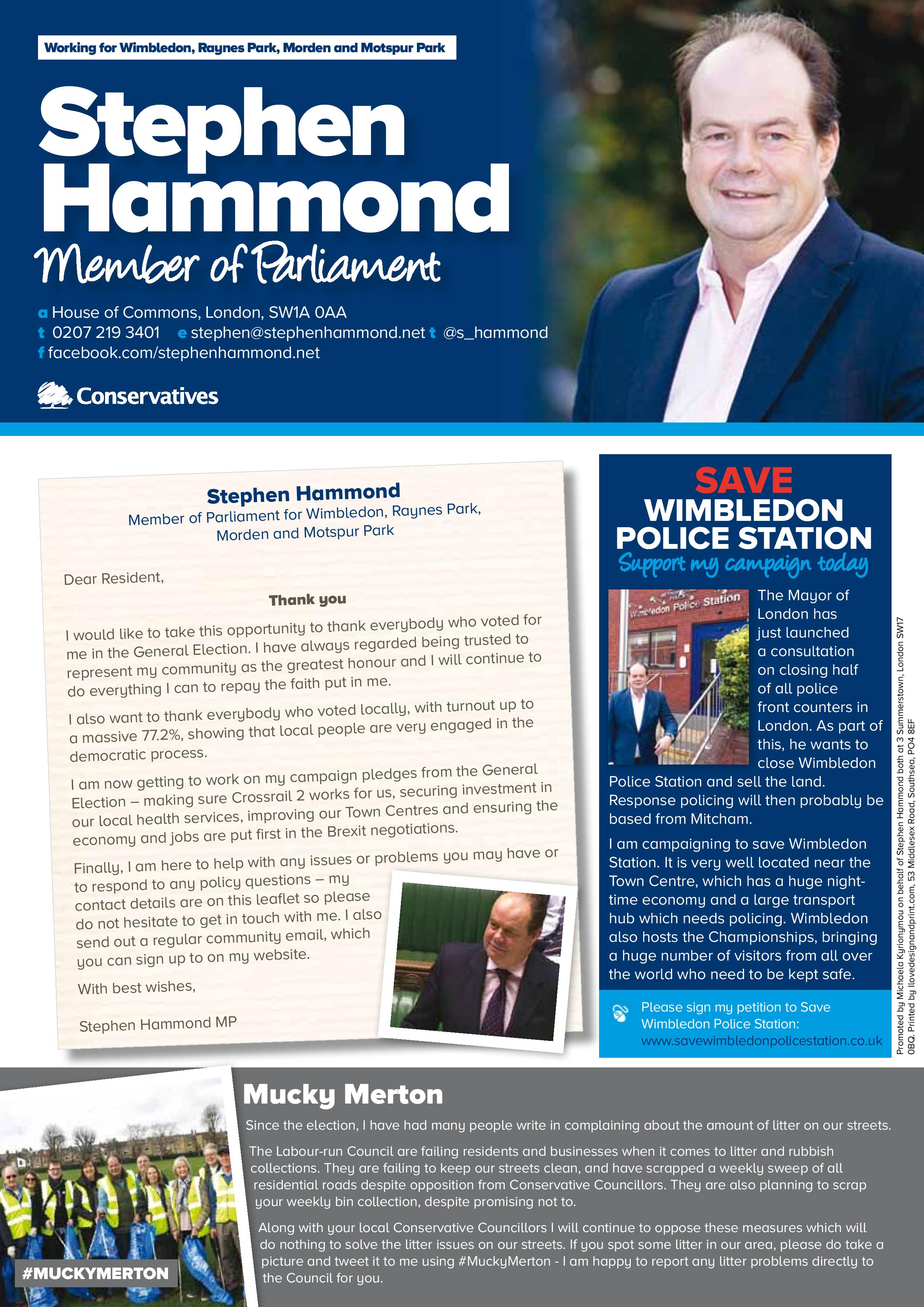 Summer 2017 Leaflet | Stephen Hammond MP
