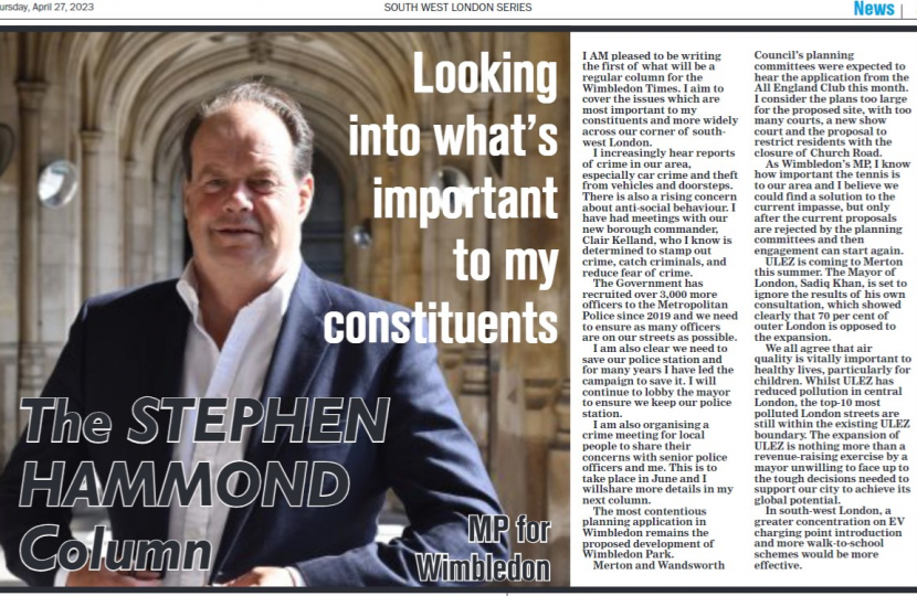 Stephen Hammond MP Column Image 